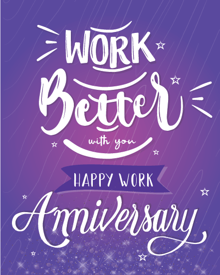 Work Is Better Together virtual Work Anniversary card