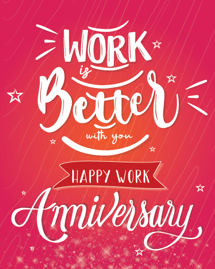 Stronger Team Together virtual Work Anniversary card