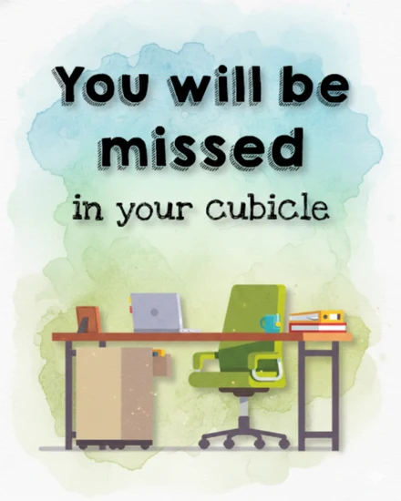 Missed At Work virtual Farewell (GoodBye) card