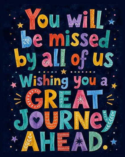 Great Journey Ahead virtual Farewell (GoodBye) card