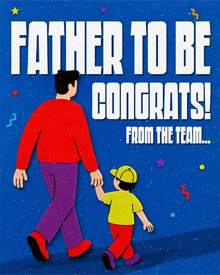 Walking Hand In Hand virtual Baby Shower (New Birth)  card