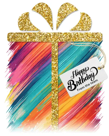 Golden Gift Wishes virtual Birthday card