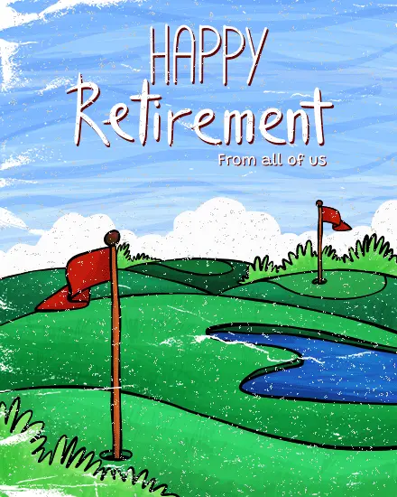 Time For Golf virtual Retirement card