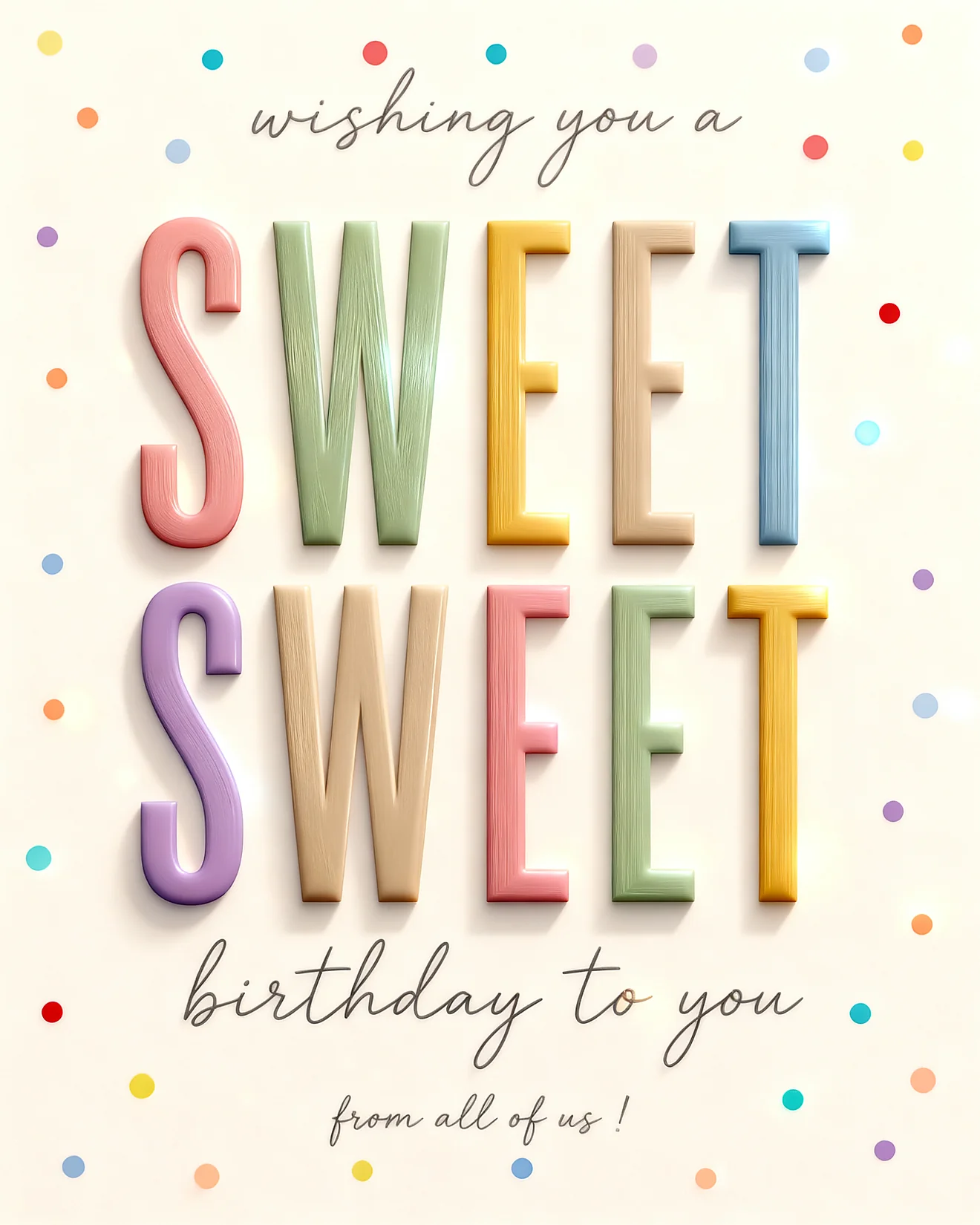 Sweet Sweet Wishes virtual Birthday card