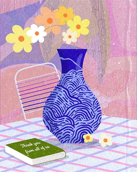 Cozy Vase Corner virtual Thank You card