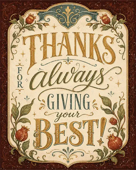 Giving Your Best virtual Thank You card