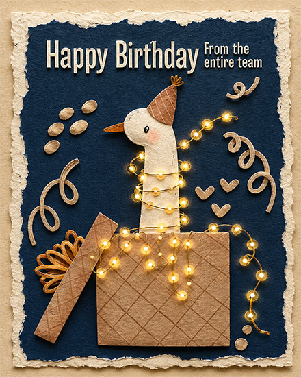 Glowing Surprise Inside virtual Birthday card
