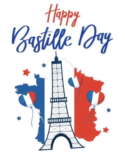France Map Pride virtual Bastille Day card