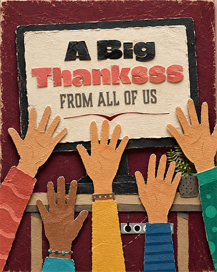 Raising Hands virtual Thank You card
