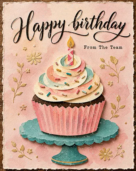 Sweet Cupcake Wish virtual Birthday card