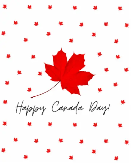 Maple Leaf Greetings virtual Canada Day card