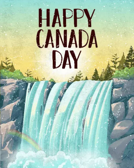 Wild Falls Wonder virtual Canada Day card