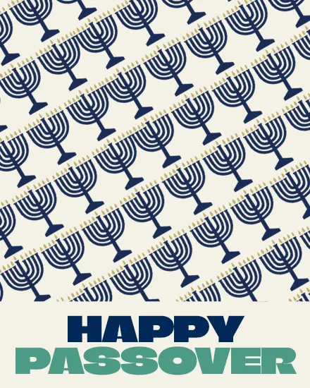 Blue Menorah Pattern