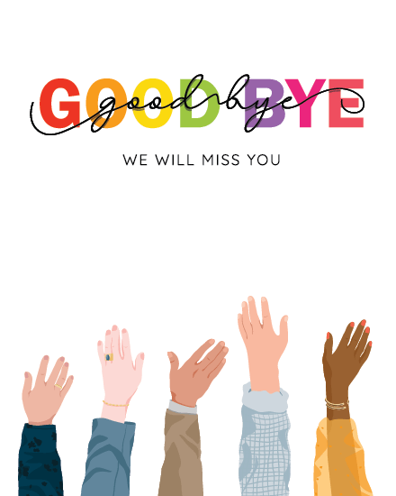 Waving Hands virtual Good Luck card