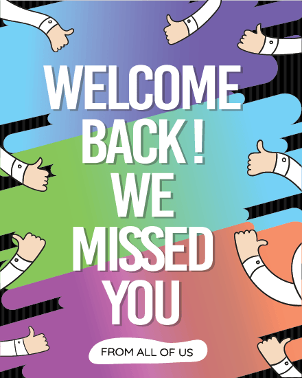 Staff Welcome Back virtual Welcome Back card