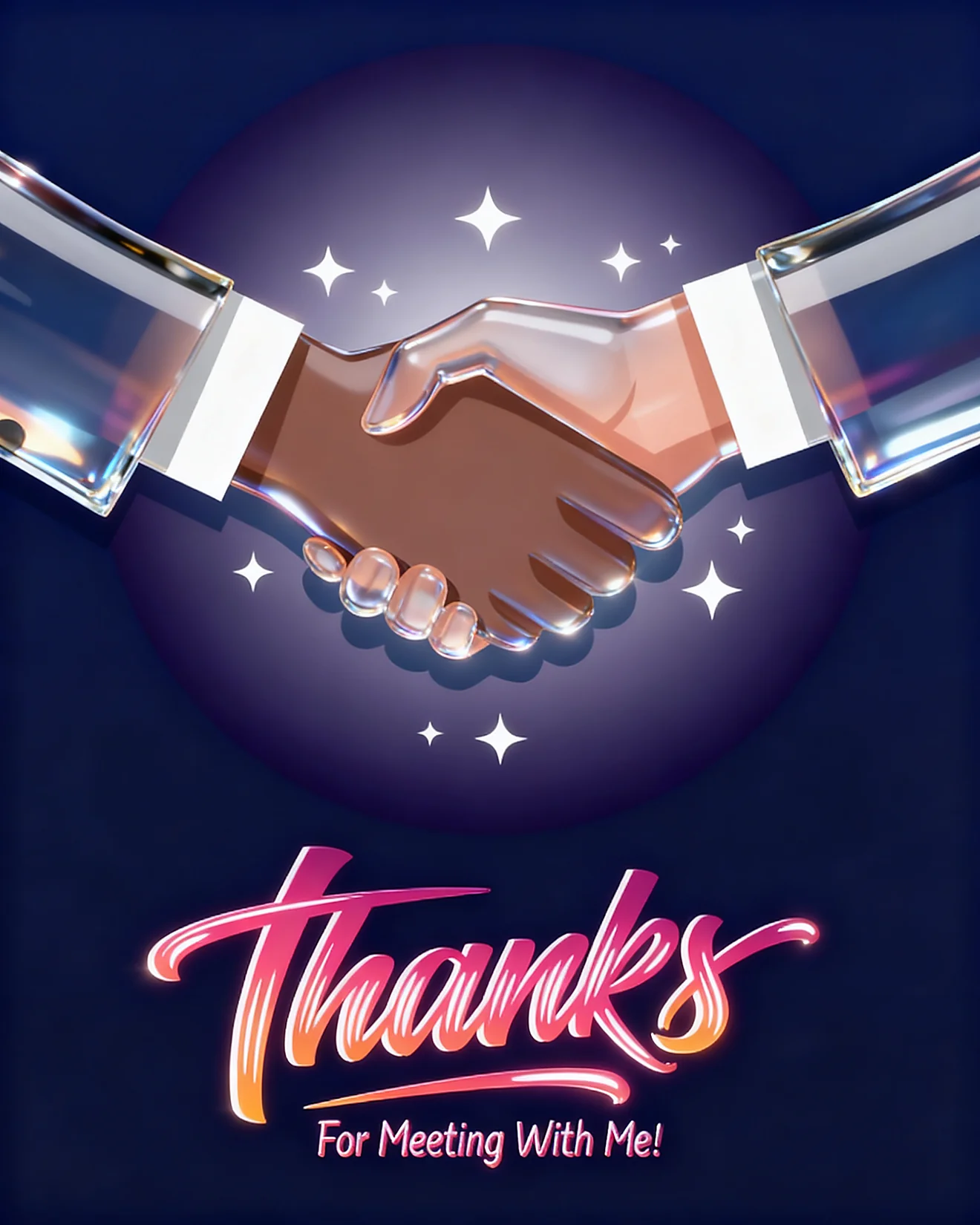 Thanks For Meeting virtual Nice Meeting You card