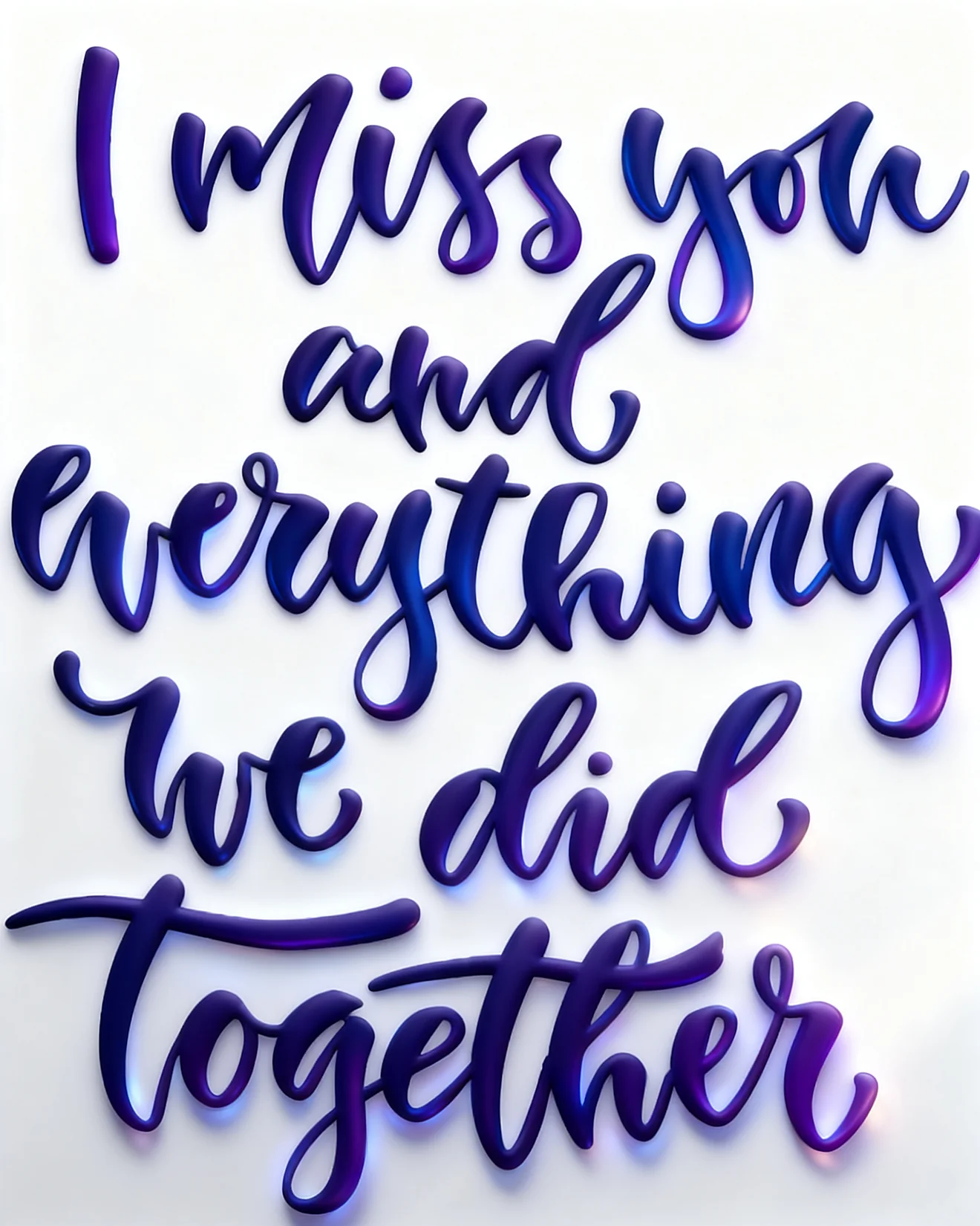 Missing Everything We Shared virtual Miss You card
