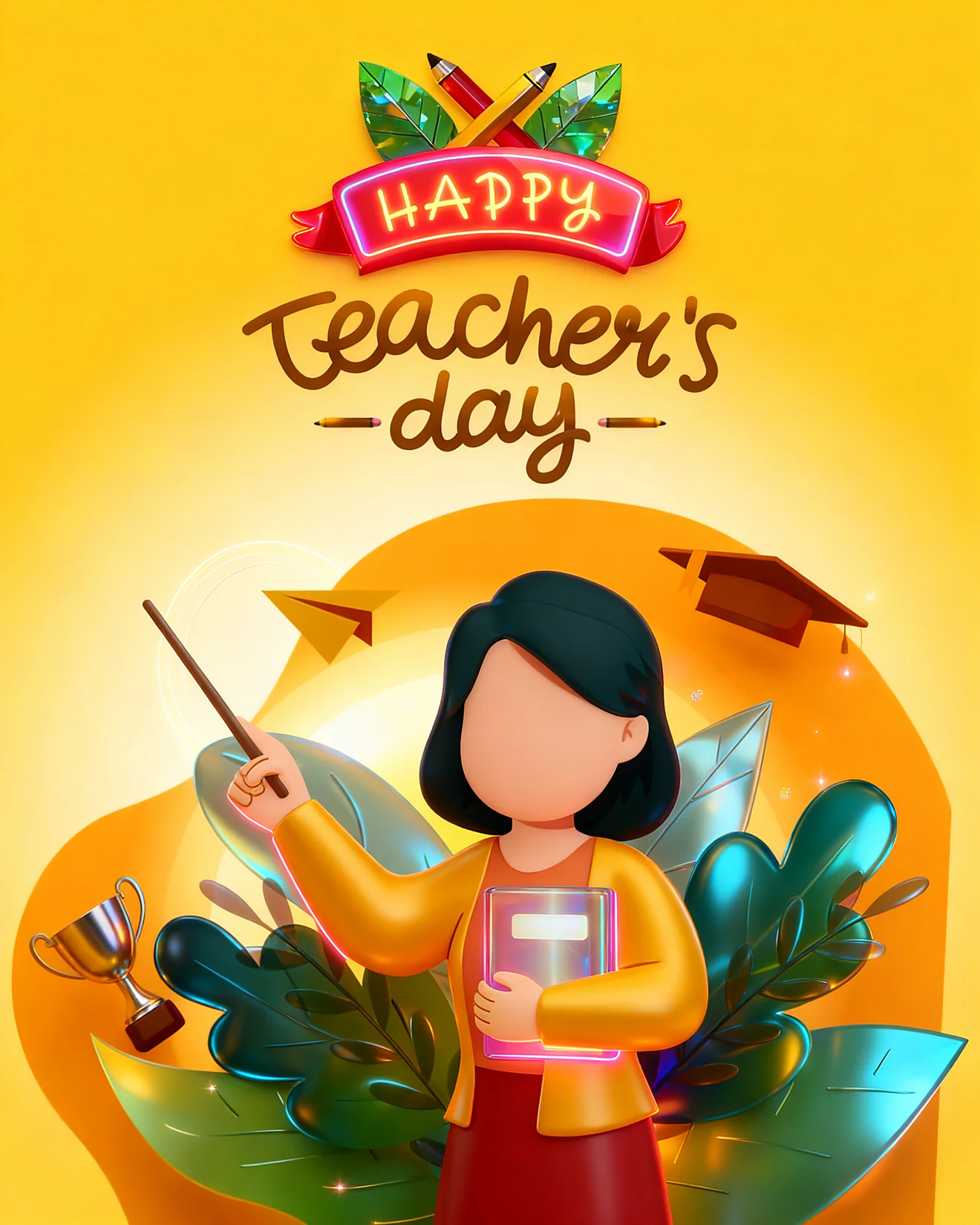 Pointer Up Proud Teacher