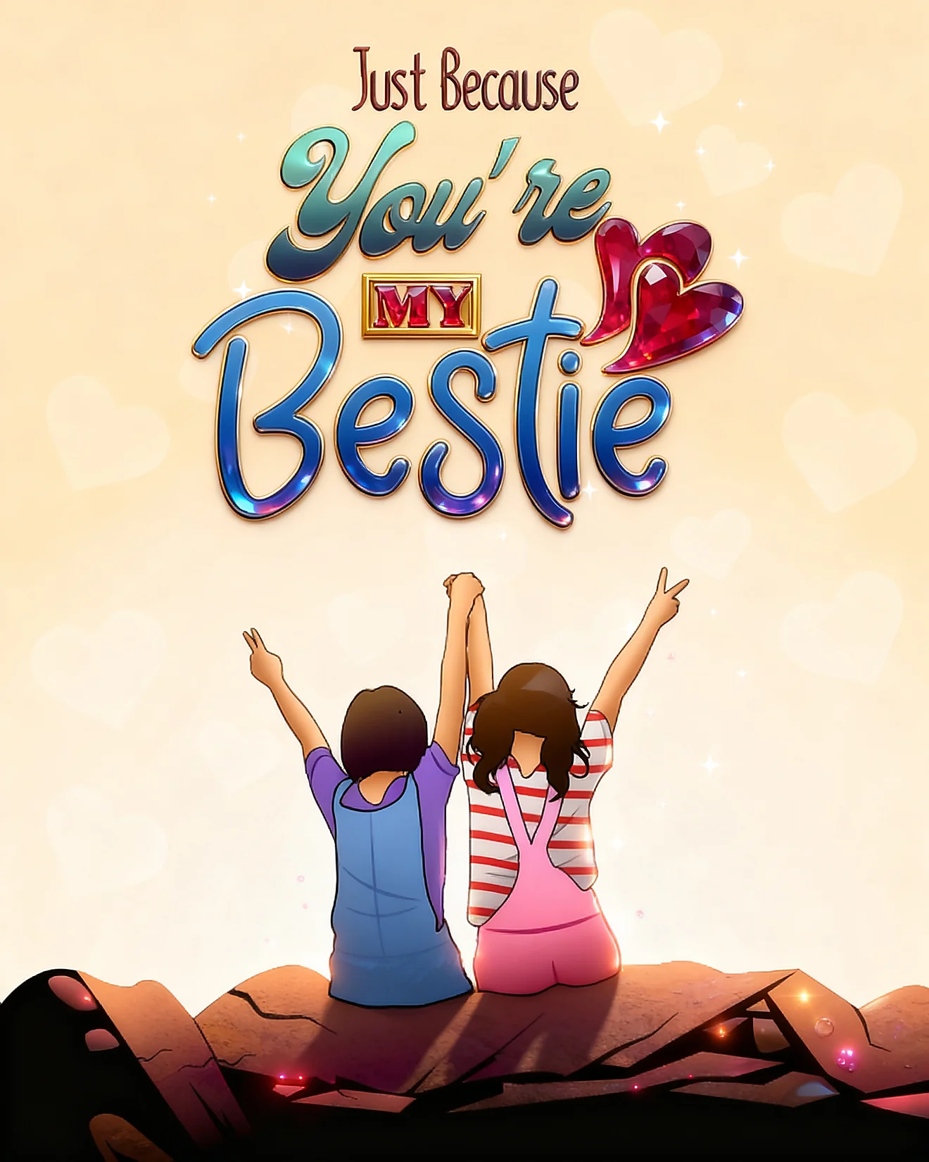 You're My Bestie Always virtual Just Because card