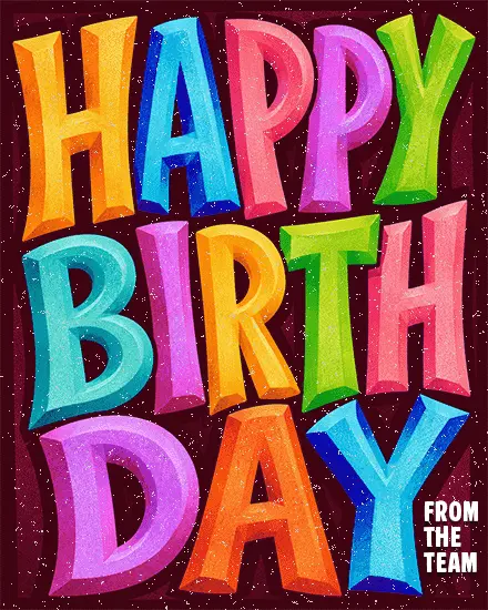 Vibrant Birthday Greetings virtual Birthday card