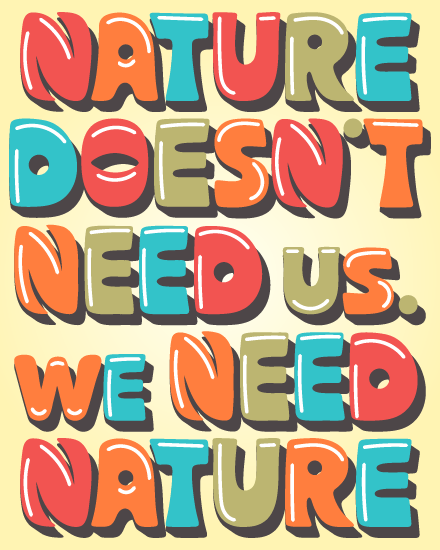 Bold Retro Nature Quote