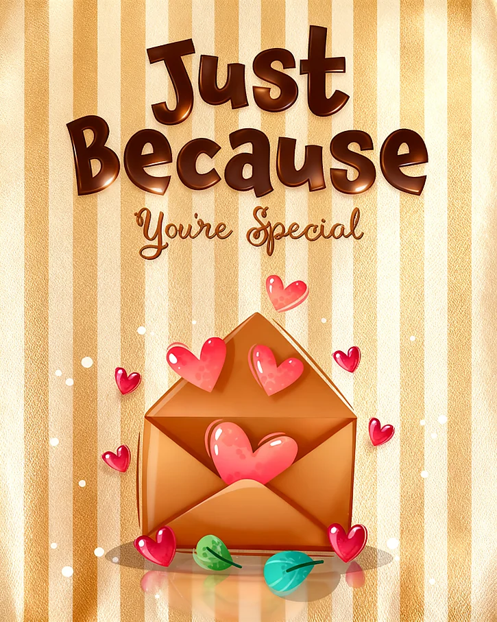 You're Simply So Special virtual Just Because card
