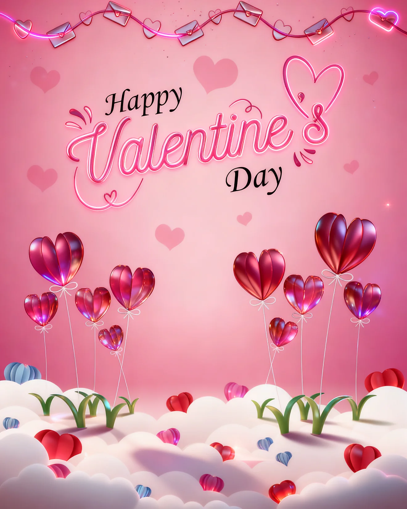 Crystal Heart Balloon Garden
