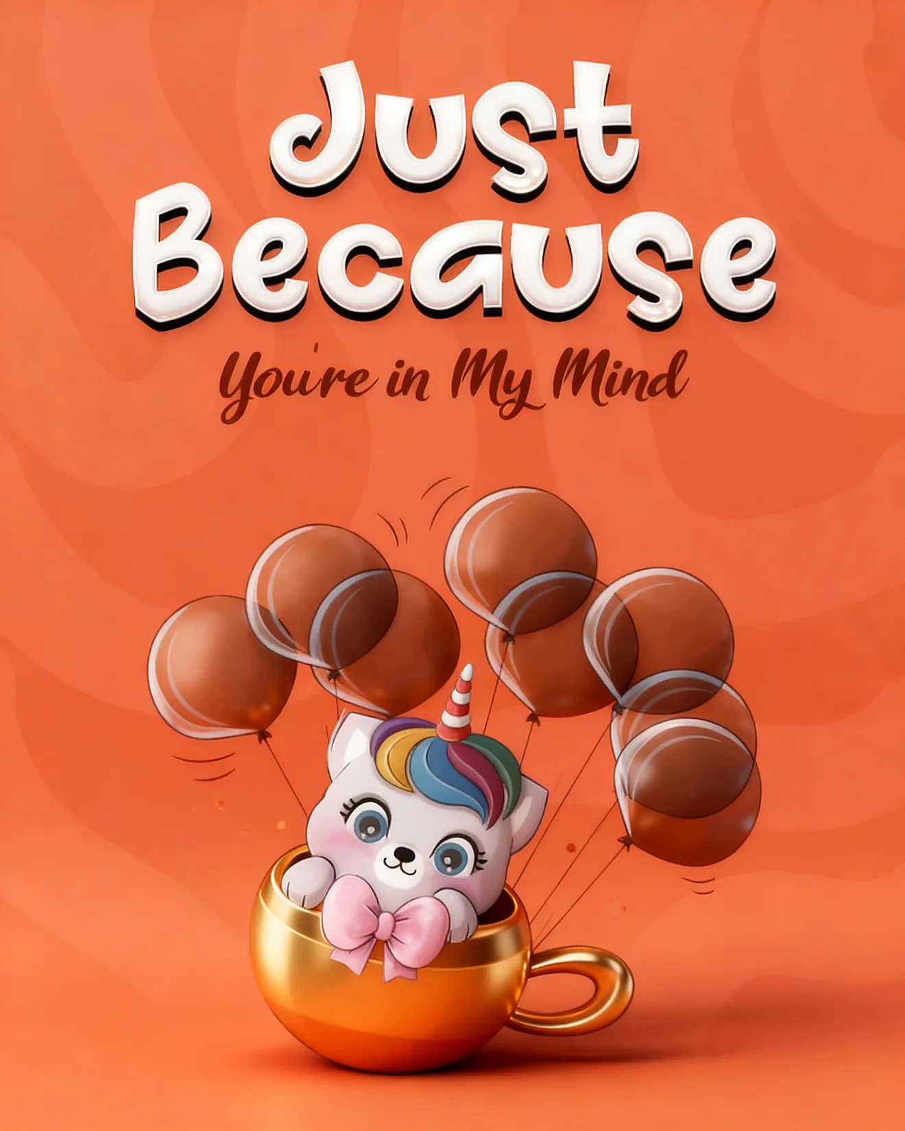 You're On My Mind virtual Just Because card