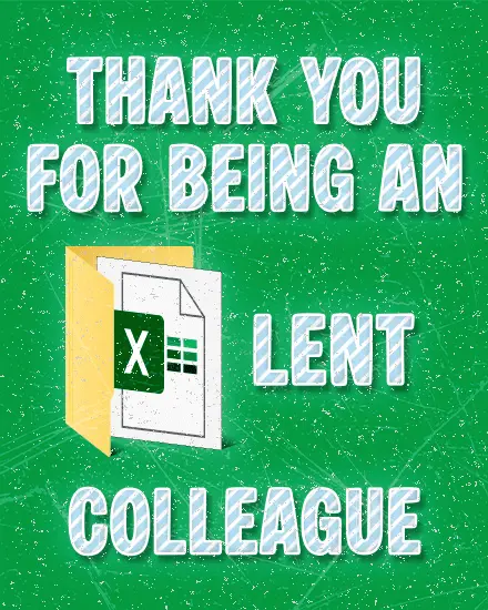 Excel-lent Colleague Appreciation