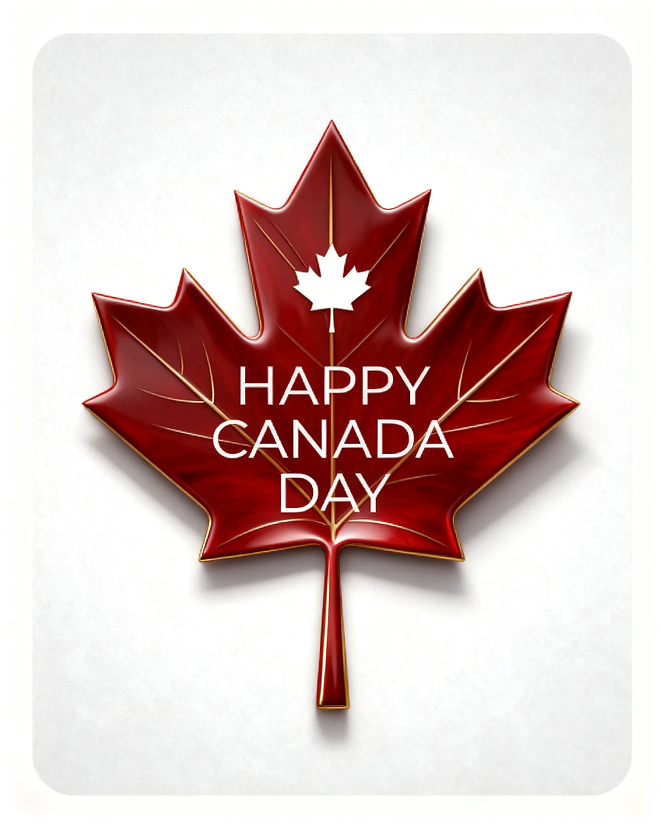 Gold Trim Maple Leaf