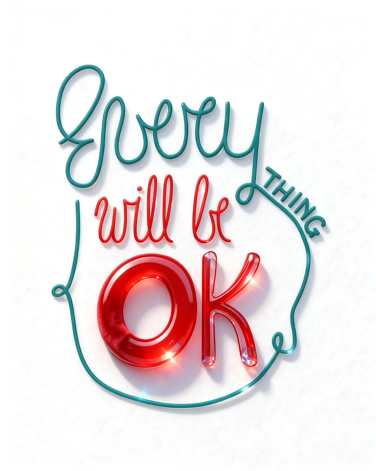 Glossy Wire Ok virtual Motivation & Inspiration card