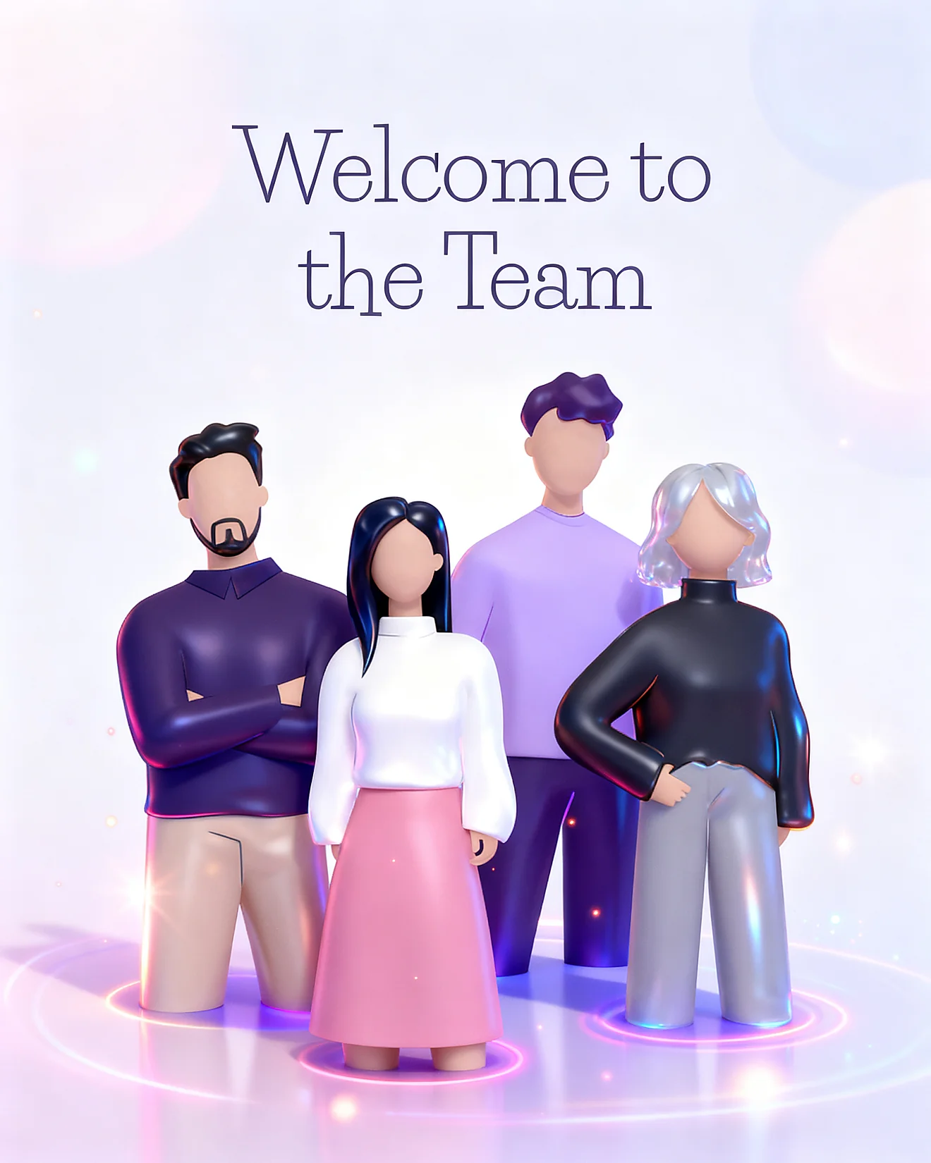3d Squad virtual Welcome To The Team card