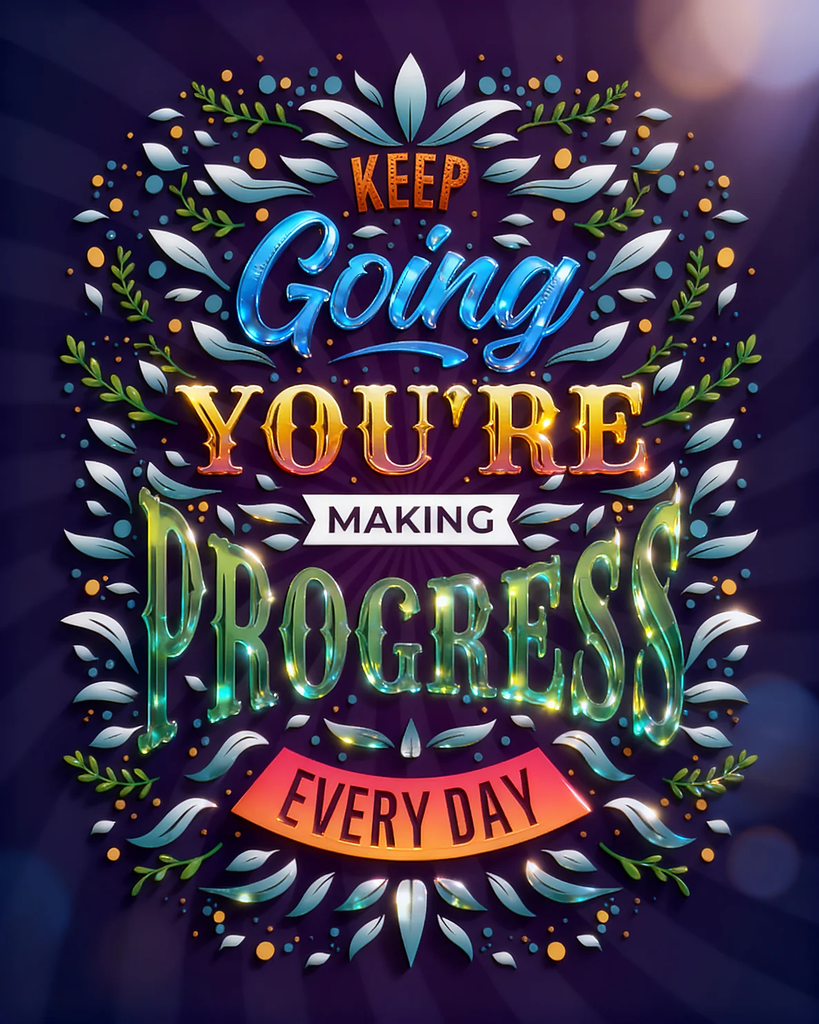 Glowing Progress Typography