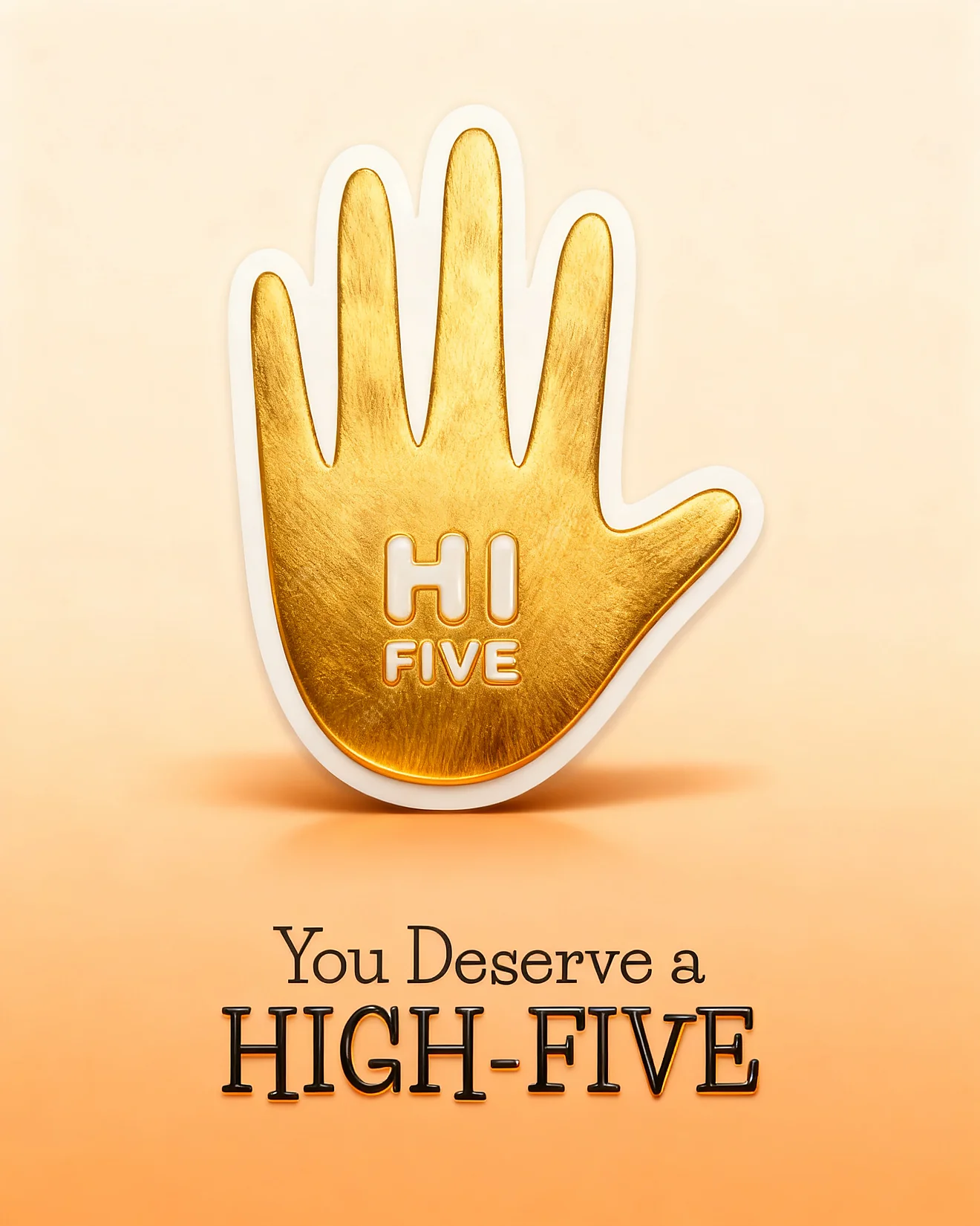 You Deserve High-five virtual Job Promotion card