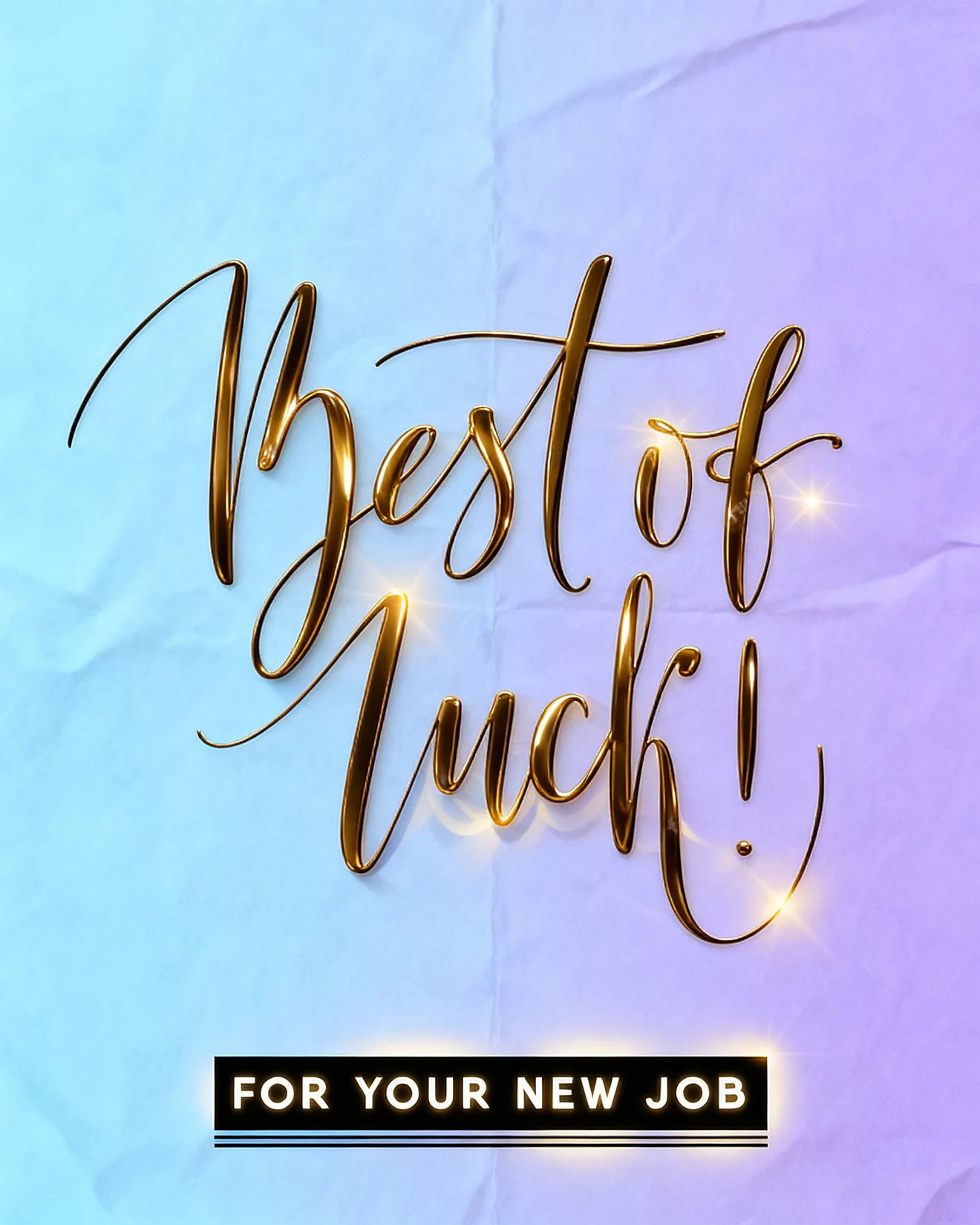 Best Of Luck Always virtual New Job Congratulations card