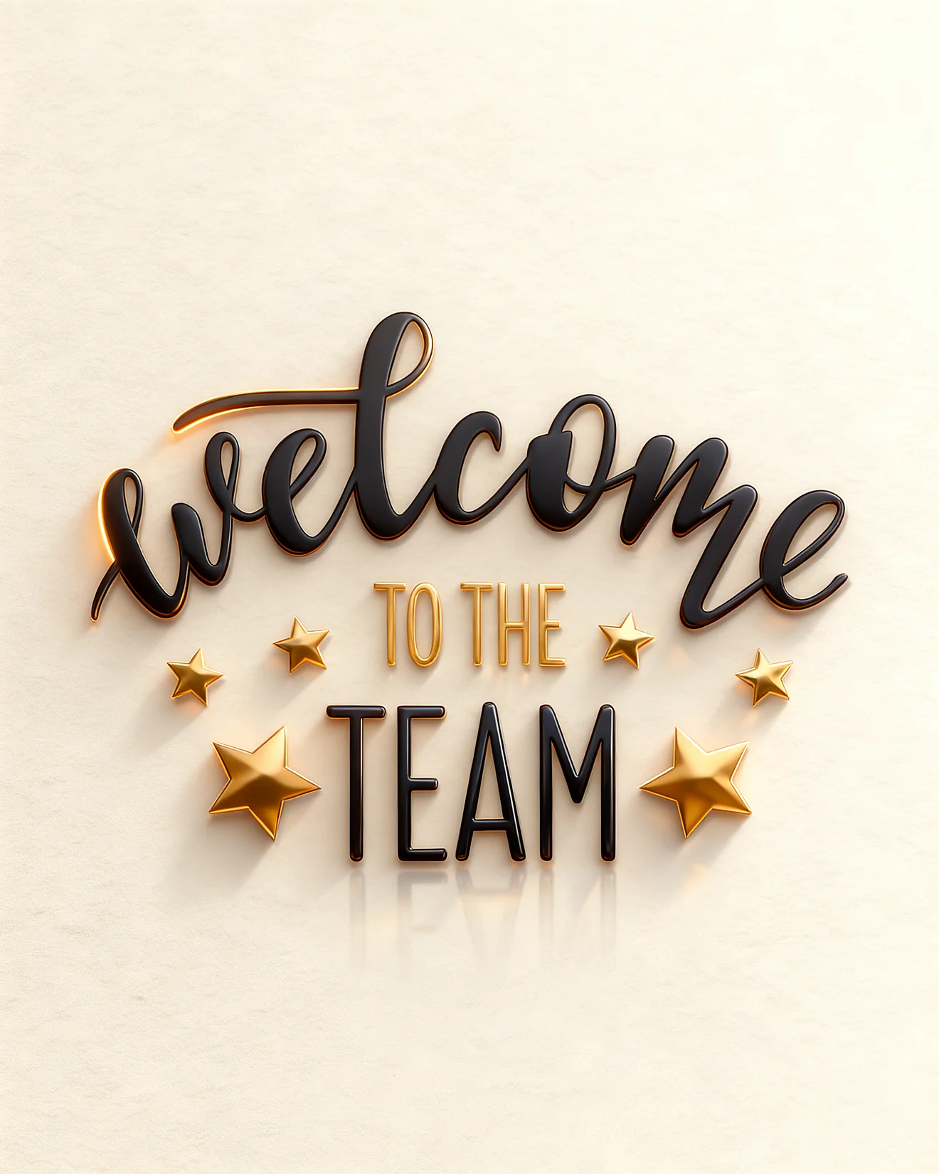 Golden Star virtual Welcome To The Team card