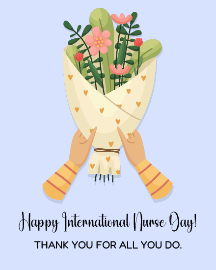 Floral Appreciation virtual Nurses Day card