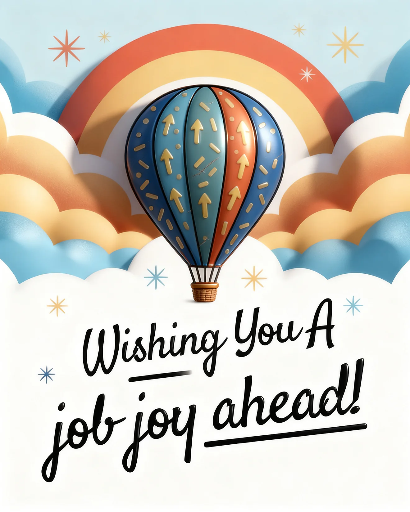 Job Joy Ahead virtual New Job Congratulations card