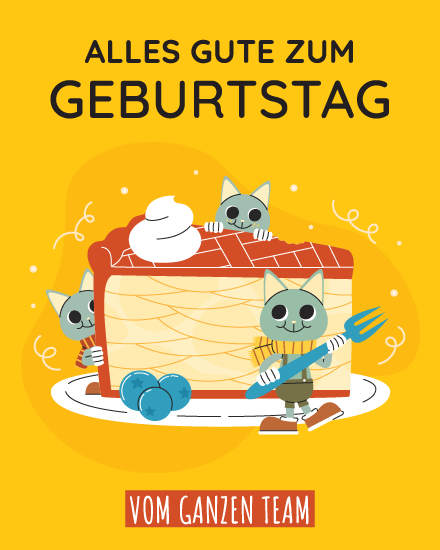 Alles Gute Katzen Kuchen