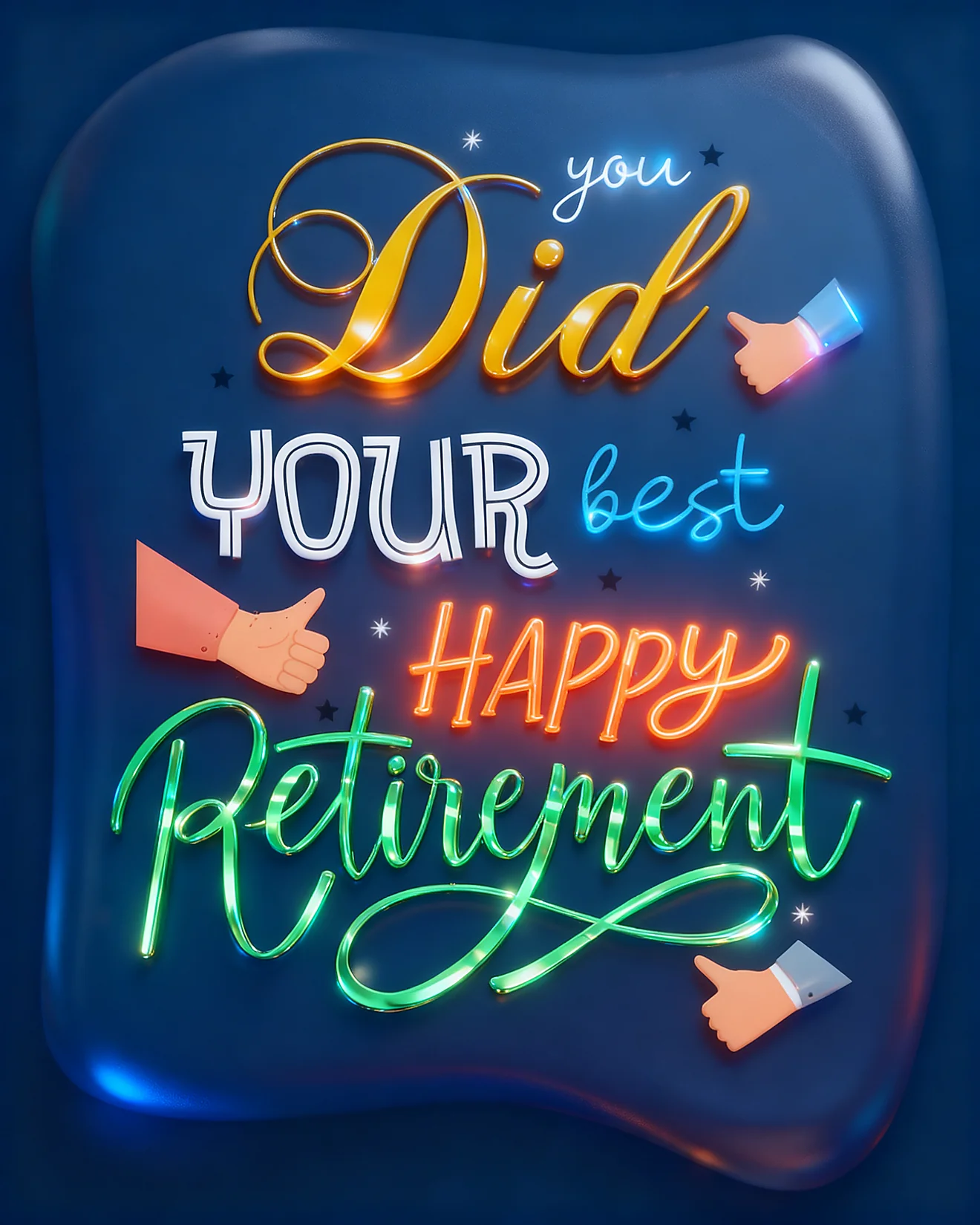 You Did Your Best virtual Retirement card