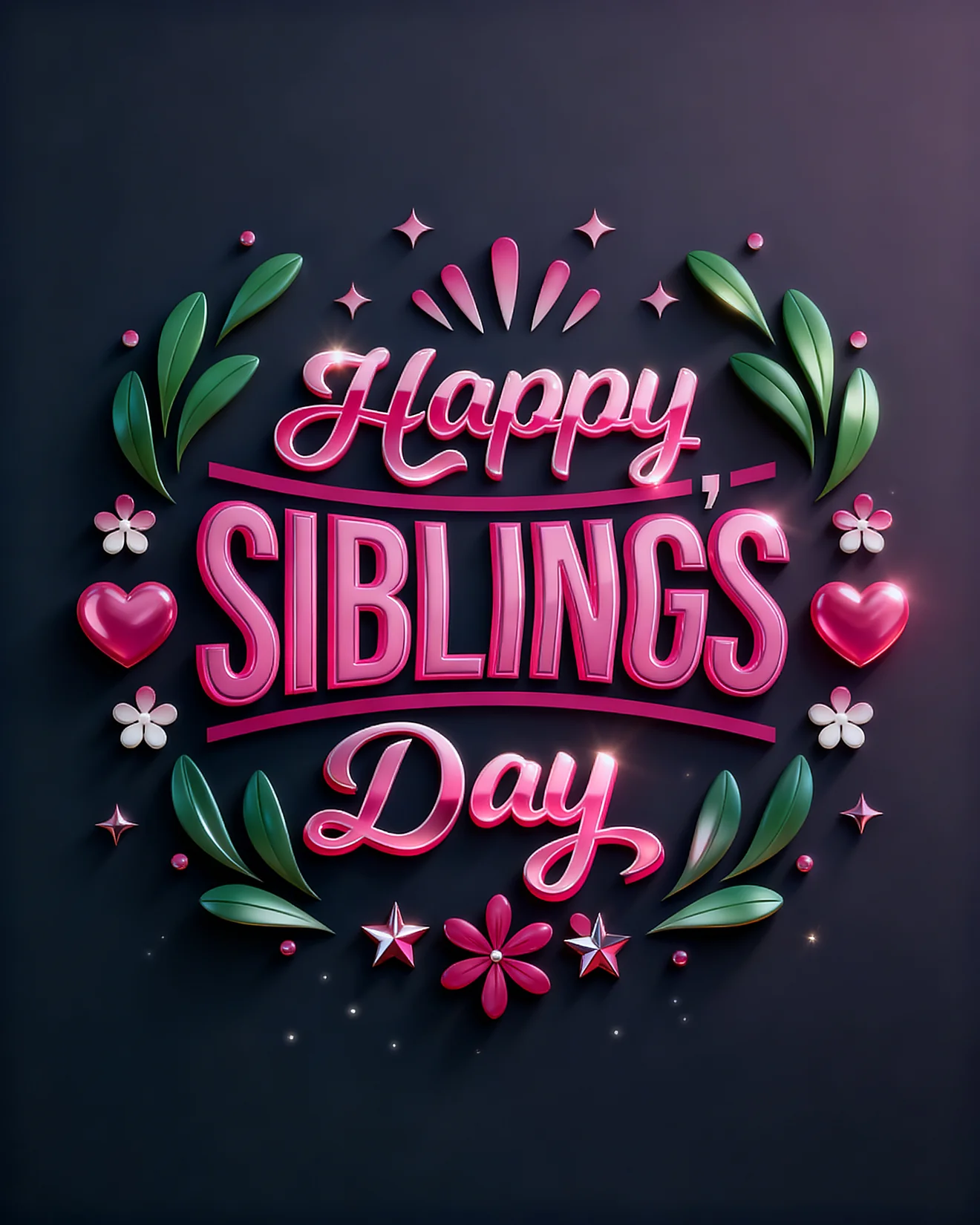 Happy Siblings Floral Glow