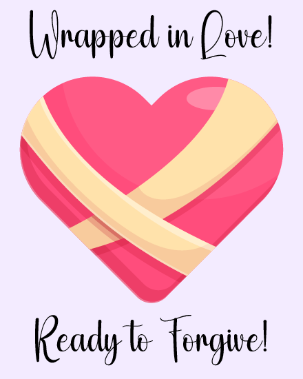 Ribbon Wrapped Pink Heart