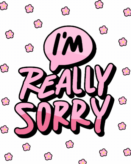 Pink Bubble Really Sorry online Forgiveness Day Card