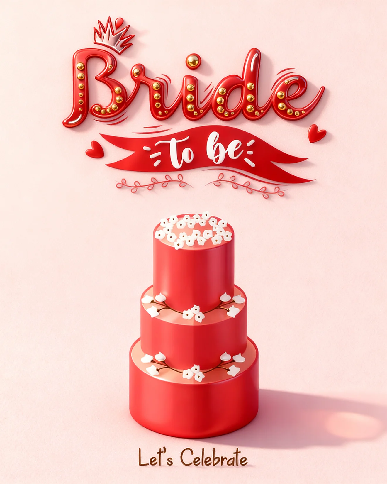 Let's Celebrate The Bride virtual Bridal Shower card