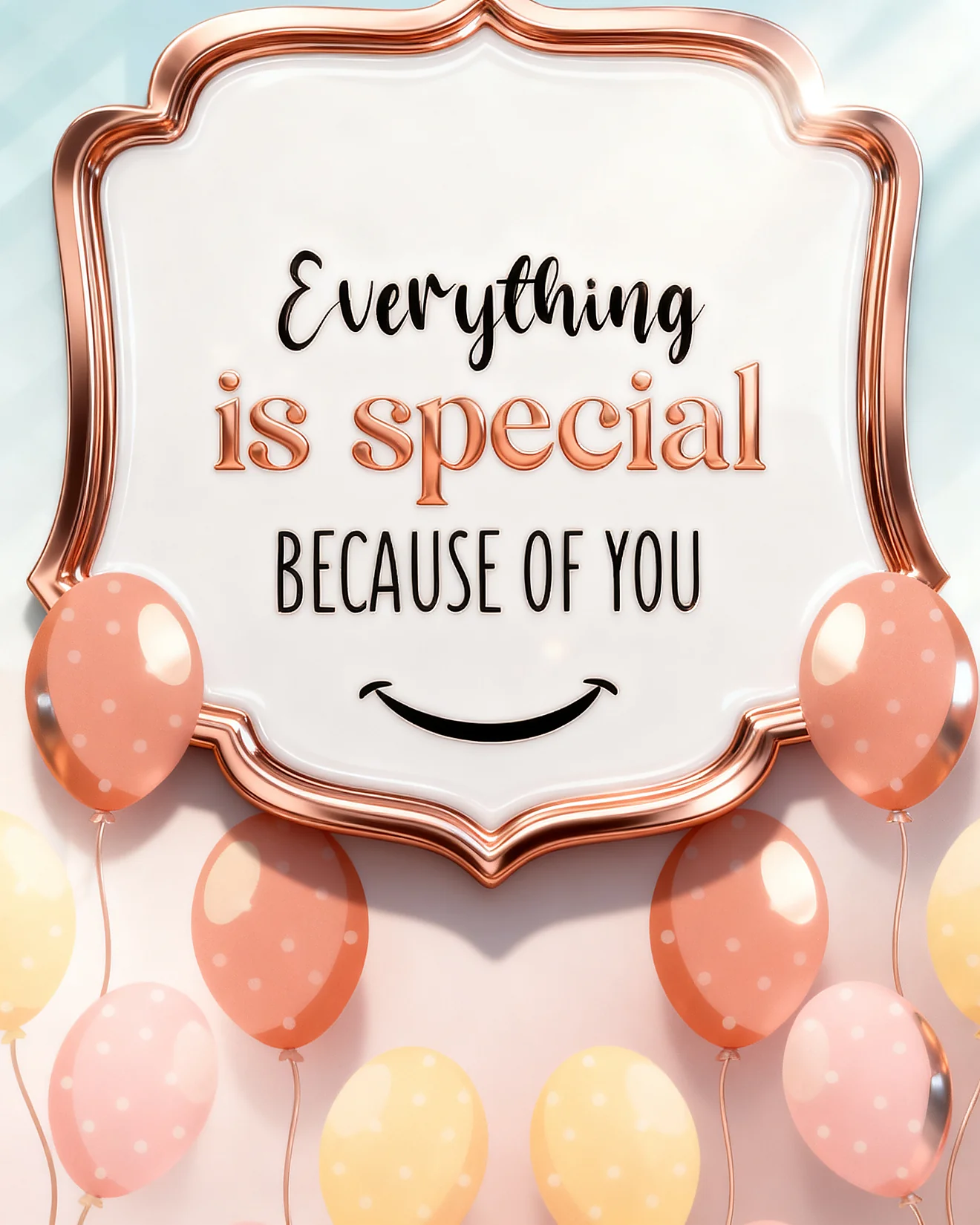 Rose Gold Frame Balloons