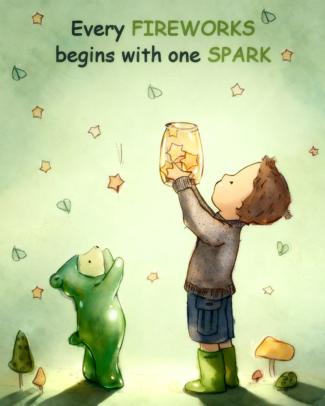 Starlit Spark Jar virtual Cheers card