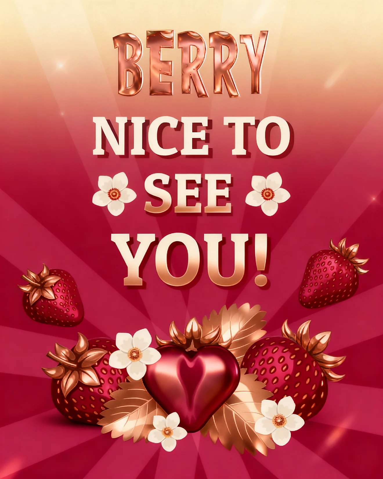 Berry Nice To See virtual Nice Meeting You card
