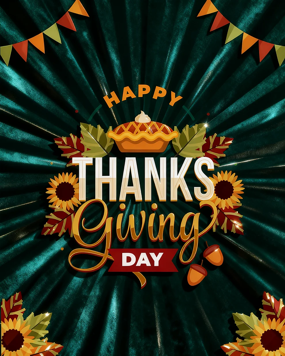 Sunflower Pie Velvet Feast virtual Thanks Giving card