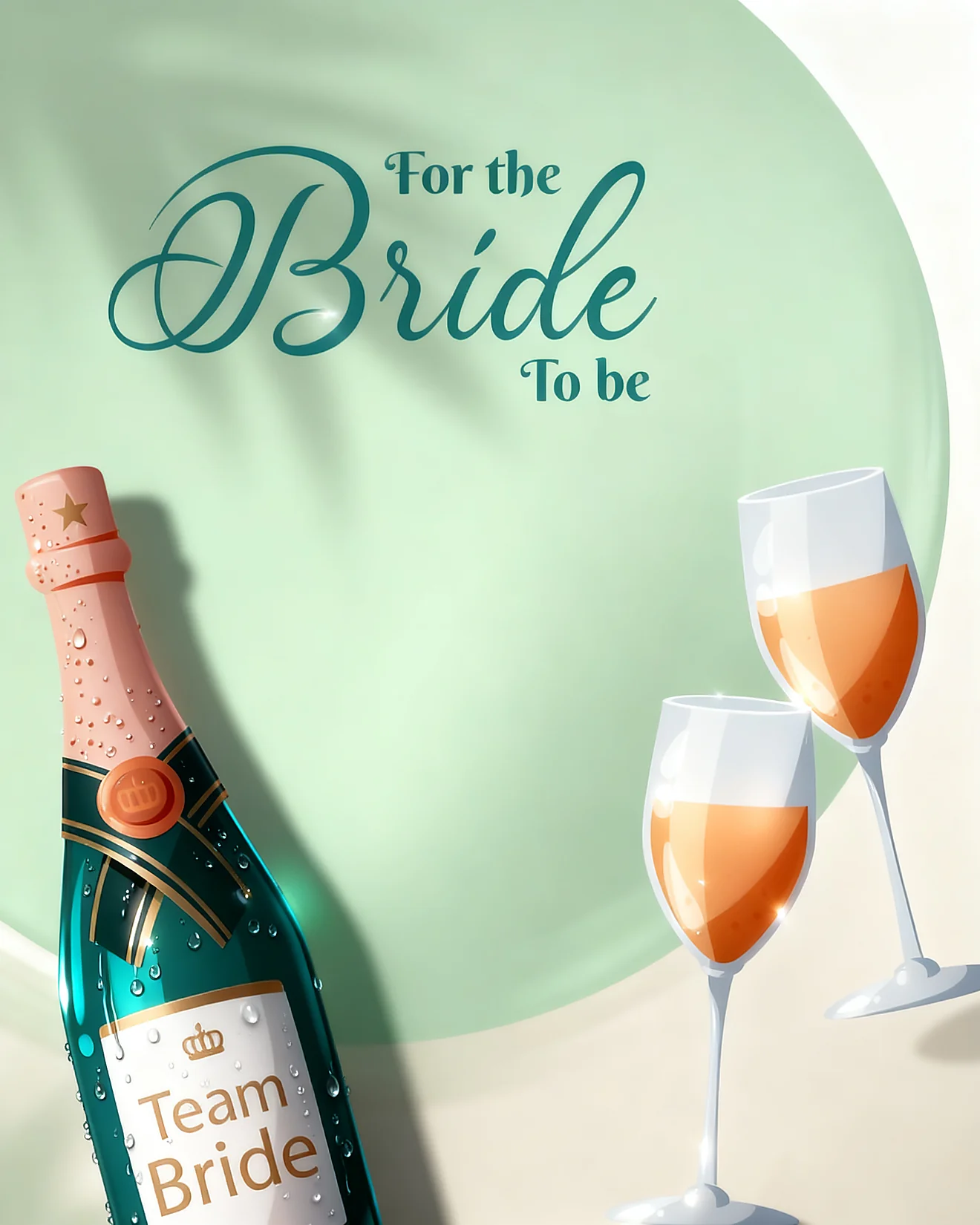 Cheers For The Bride virtual Bridal Shower card