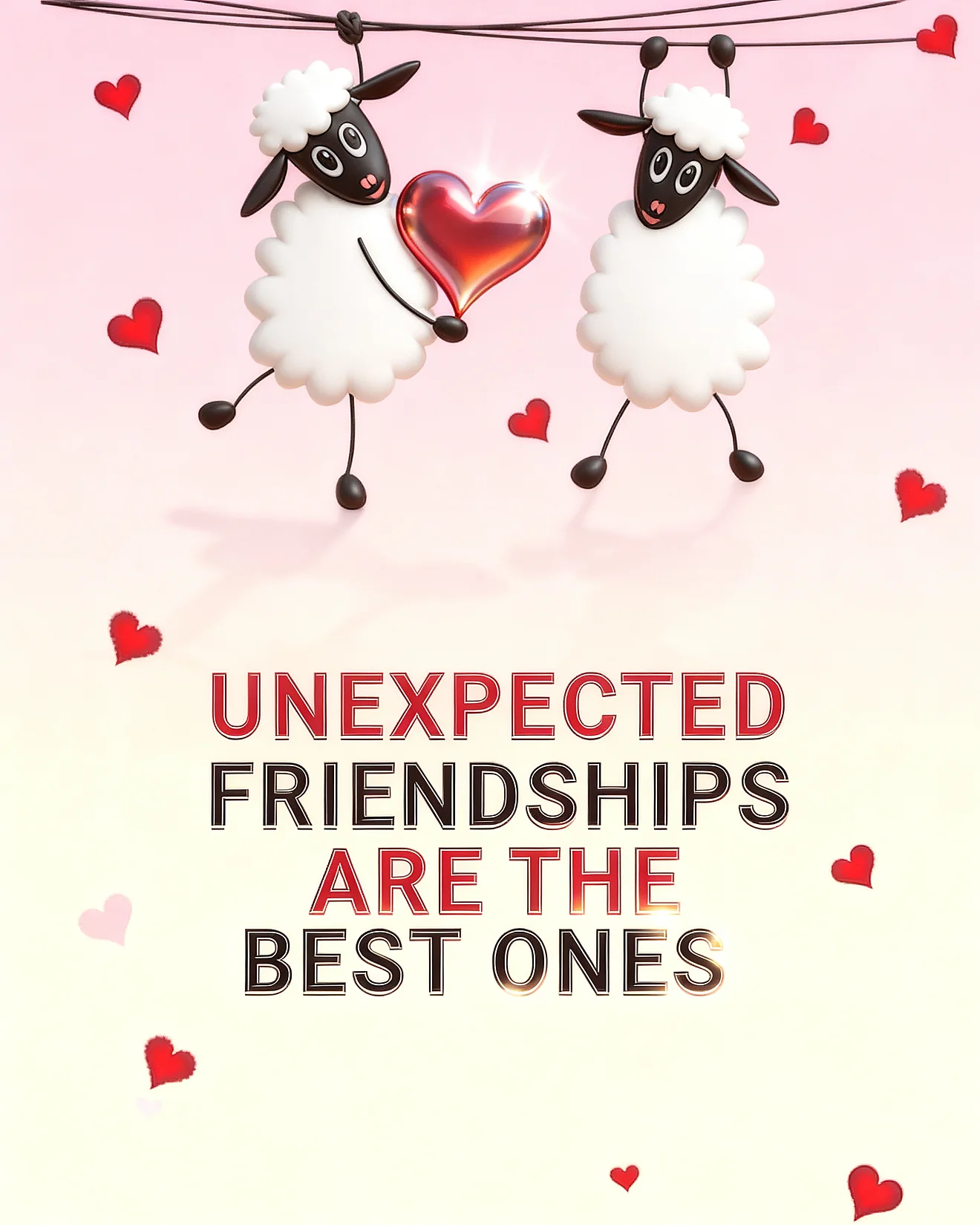 Unexpected Sheep Bond virtual Friendship card